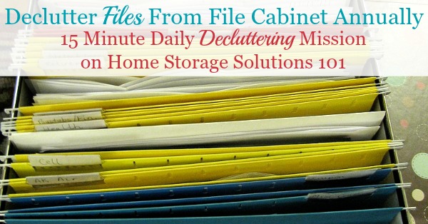 How And Why To Declutter Files From File Cabinet Annually