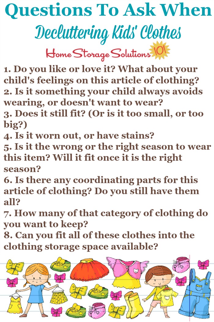 decluttering kids clothes