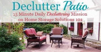 How to declutter your patio