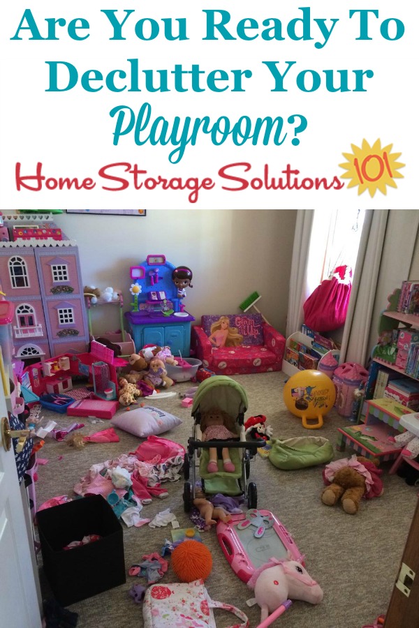 Are you ready to declutter your playroom? If so, here are simple instructions to clear the kids and toy clutter from this space {on Home Storage Solutions 101}