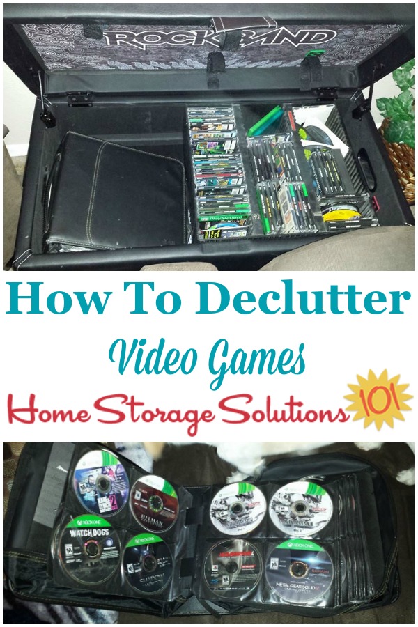 How to declutter video games {on Home Storage Solutions 101}