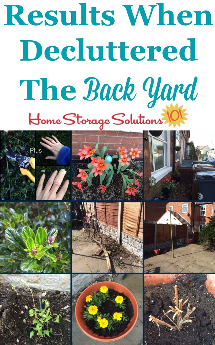 Results when decluttered the back yard {part of the #Declutter365 missions on Home Storage Solutions 101}