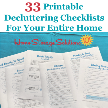 Decluttering checklists pack
