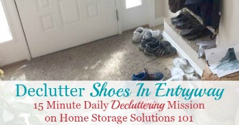 How to declutter shoes in your entryway