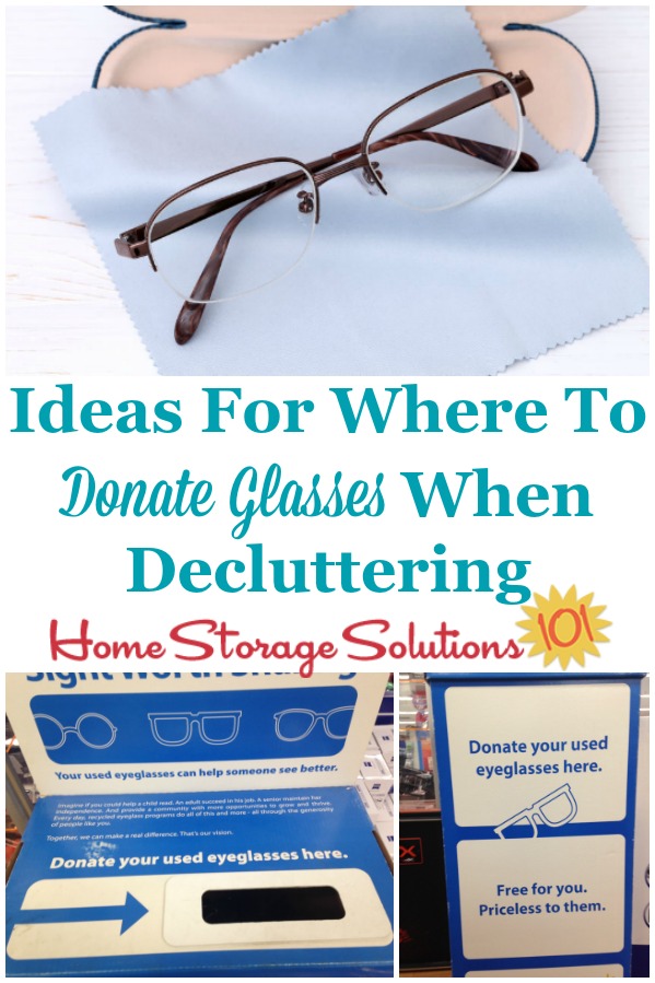 Ideas for where to donate glasses when decluttering {on Home Storage Solutions 101} #DonateClutter #DonateToCharity #DonateGlasses