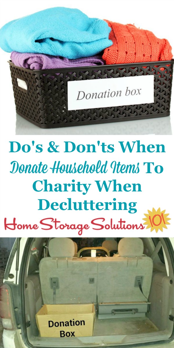 Donate Household Items To Charity Do's & Don'ts Plus