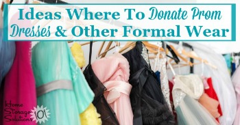 Ideas for where to donate prom dresses and other formal wear
