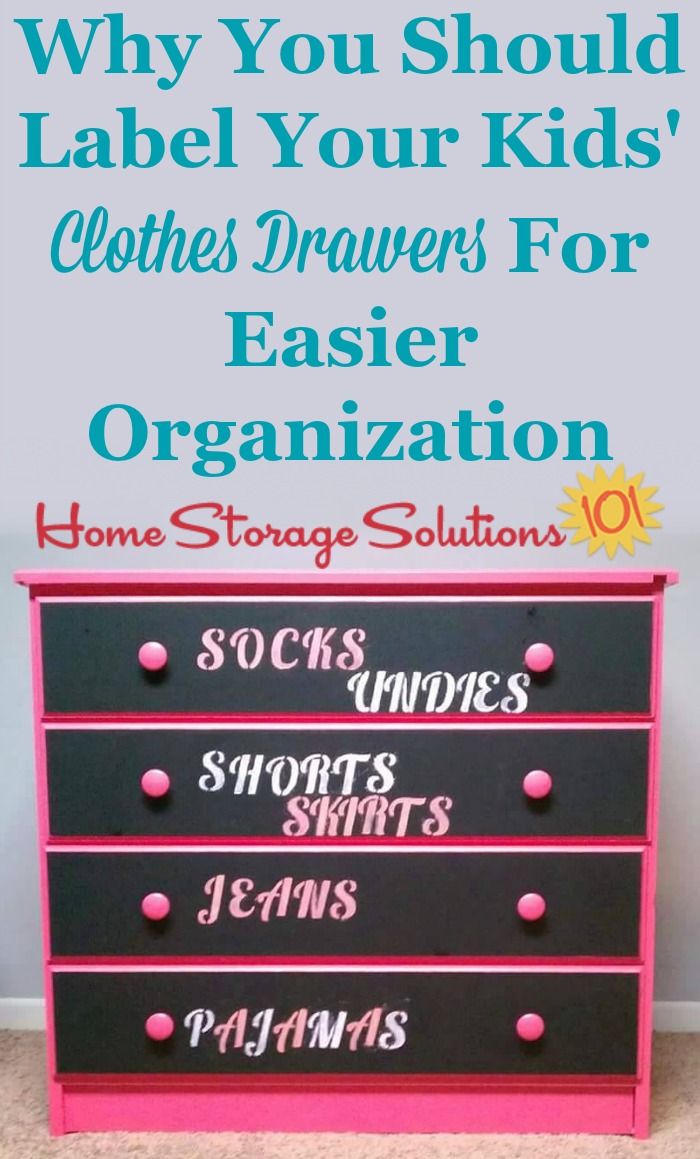 kids bedroom closet organization idea use clothing drawer labels