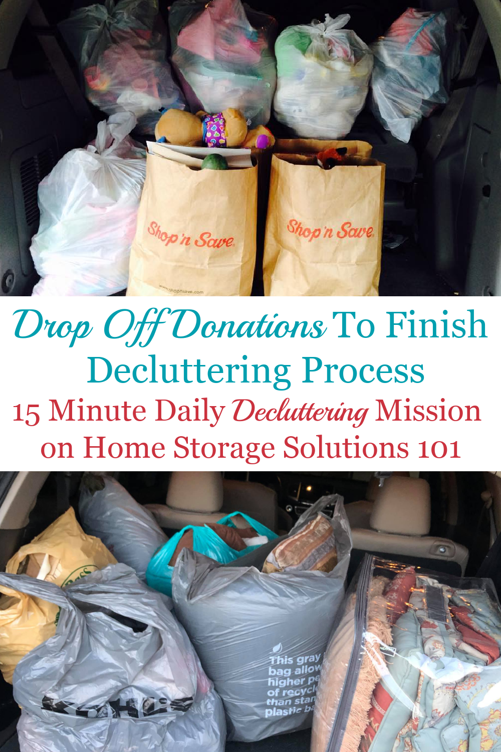 Drop Off Donations To Finish Decluttering Process