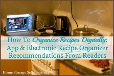 organizing recipes digitally