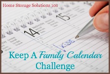 keep a family calendar challenge