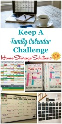 Keep a family calendar challenge