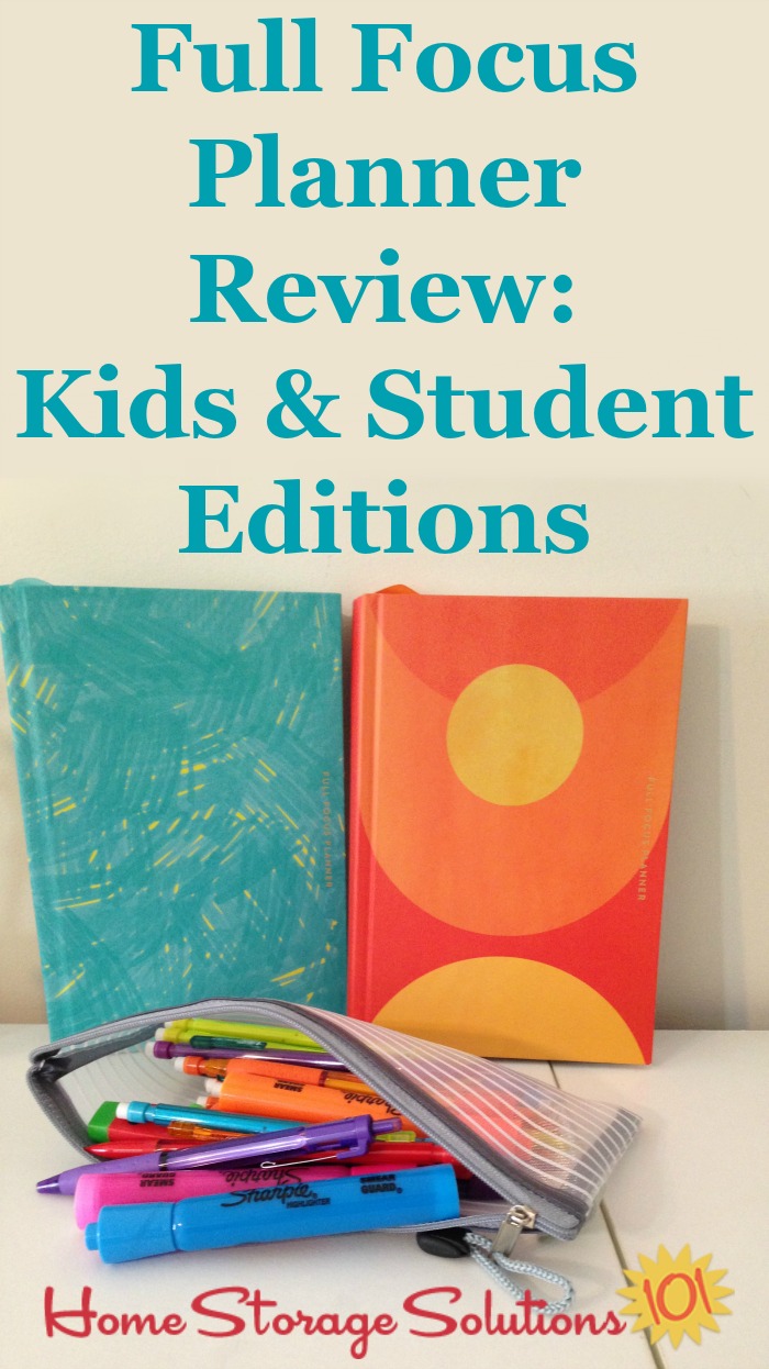 Here is my kids' and my review of the Full Focus Planner, for the kids and student editions, as we have been working through our first semester of virtual school {on Home Storage Solutions 101} #FullFocusPlanner #KidsPlanner #StudentPlanner