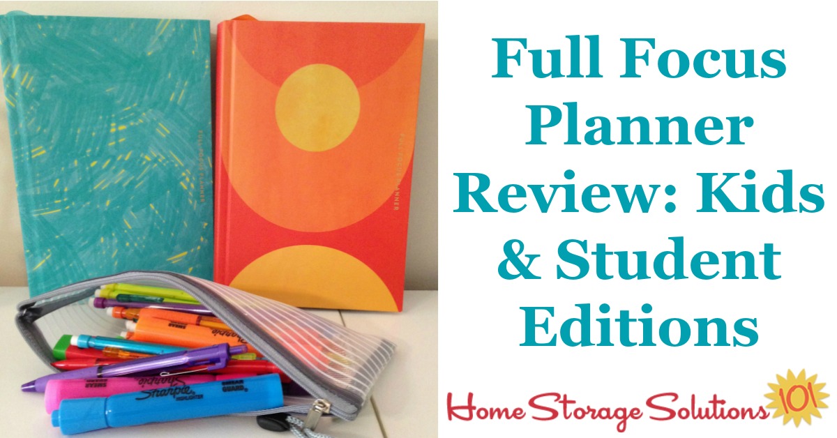 Here is my kids' and my review of the Full Focus Planner, for the kids and student editions, as we have been working through our first semester of virtual school {on Home Storage Solutions 101} #FullFocusPlanner #KidsPlanner #StudentPlanner