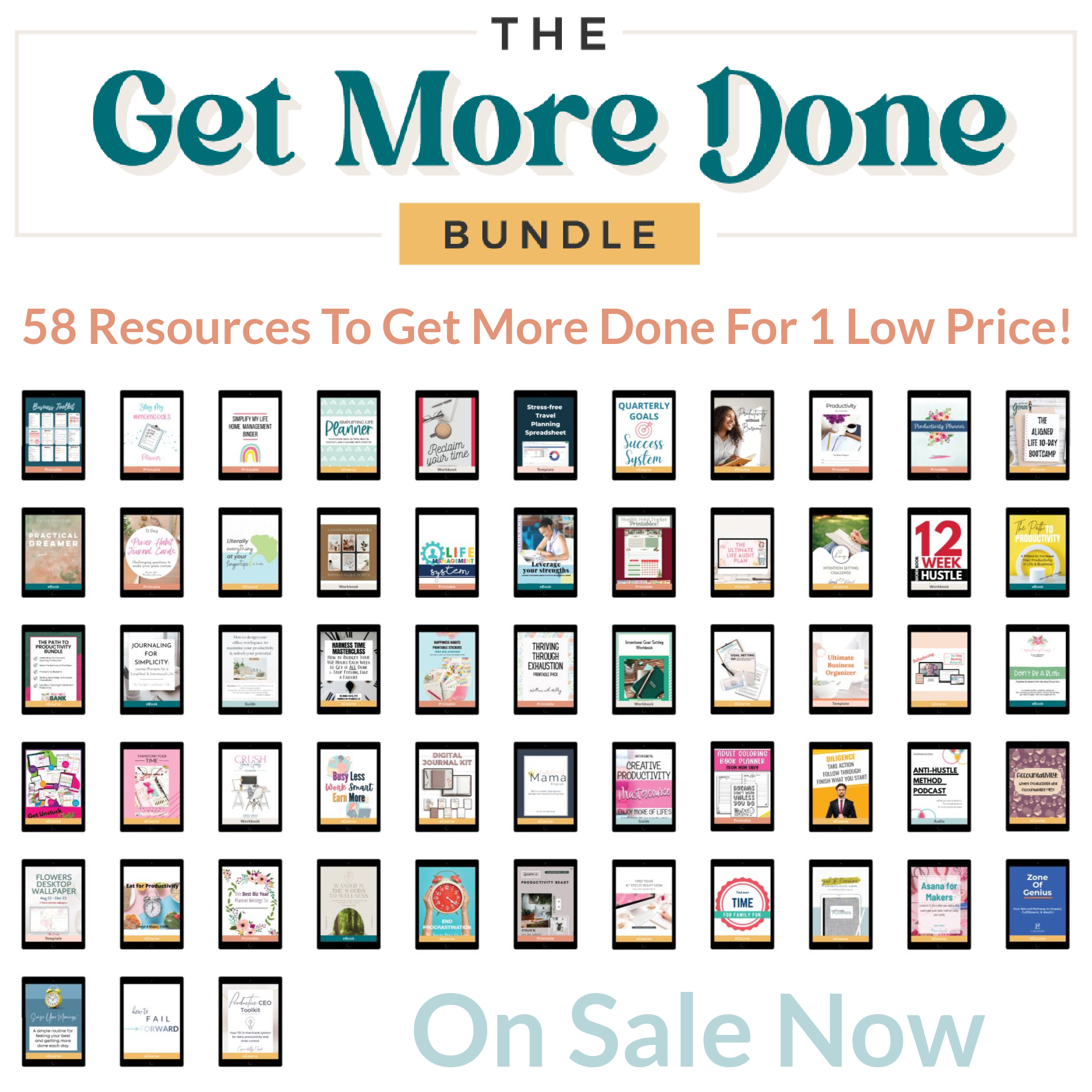 All the products in the Get More Done Bundle