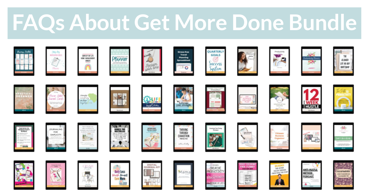 The Get More Done Bundle has 58 resources to help you master your to do list, free up your time, and achieve your goals, including printables, eBooks and eCourses, that is worth more than $2,300, for 95% off {more information on Home Storage Solutions 101}