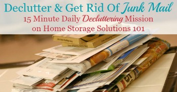 How to declutter and get rid of junk mail