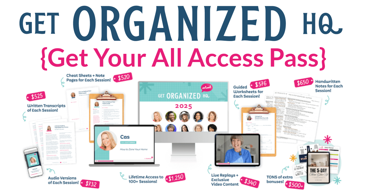Are you ready to organize your life and streamline your home for good? If so, check out Get Organized HQ and get access to over 100 practical workshops for a stress-free home, including a workshop from me, Taylor!