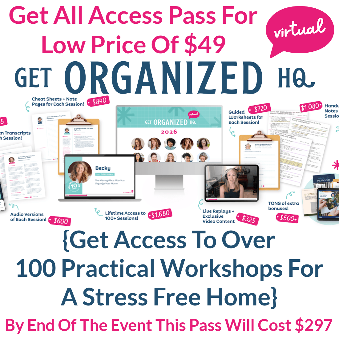 Get Organized HQ: get your all access pass for $49