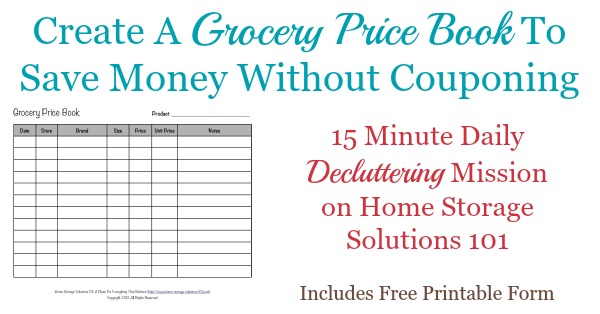 grocery spreadsheet with prices