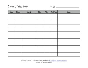 grocery price book