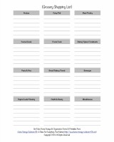 printable grocery shopping list