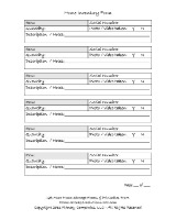 home inventory forms