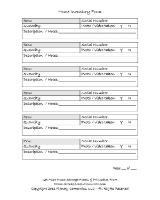 home inventory form