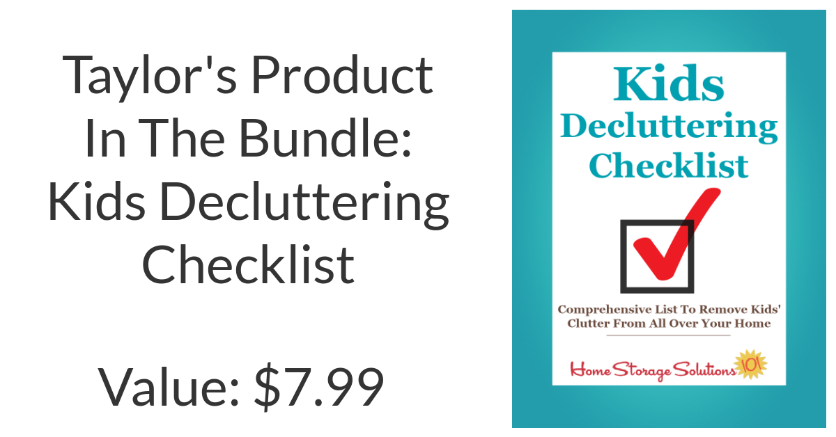 Taylor's product in the bundle: Kids Decluttering Checklist