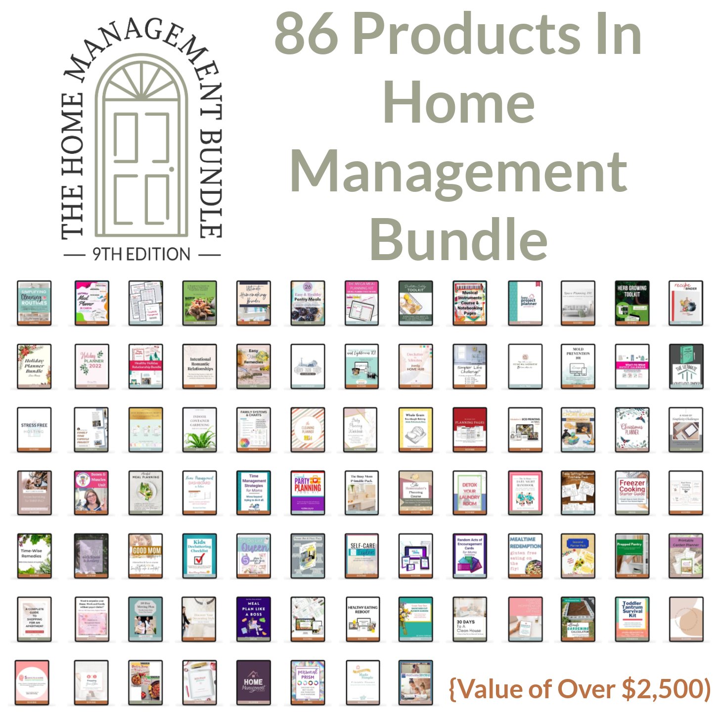 All of the products in the 2022 Home Management Bundle