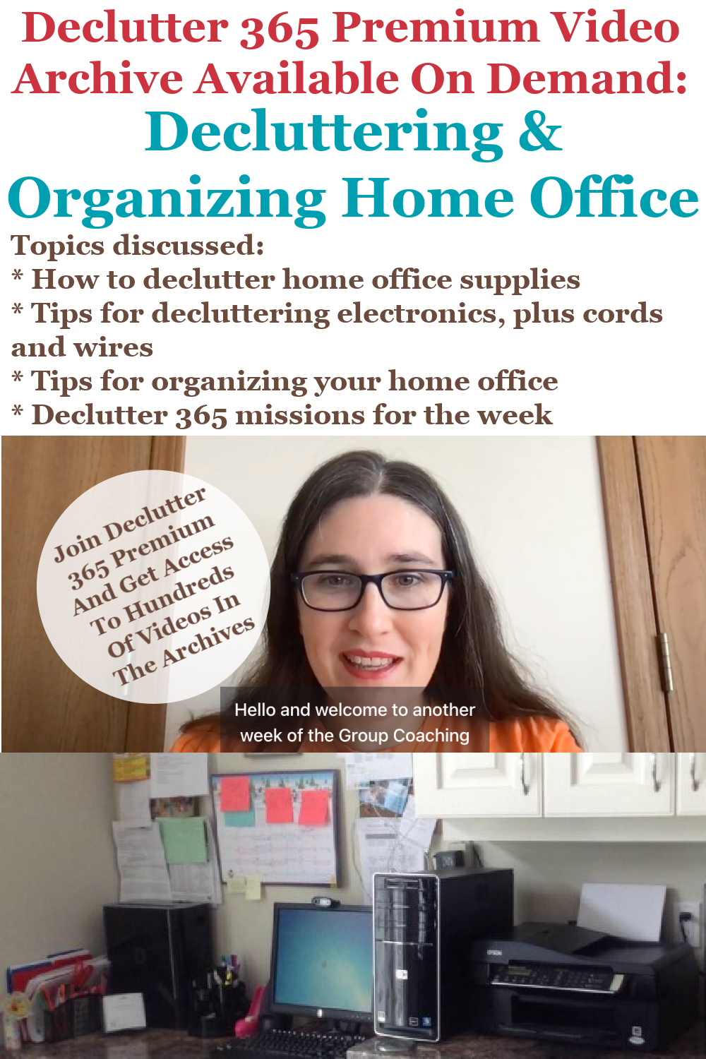 Organization Ideas for the Home, Topics