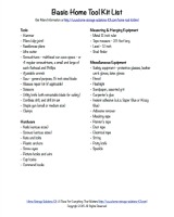 basic home tool kit list