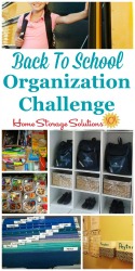 Back to School Organization Challenge