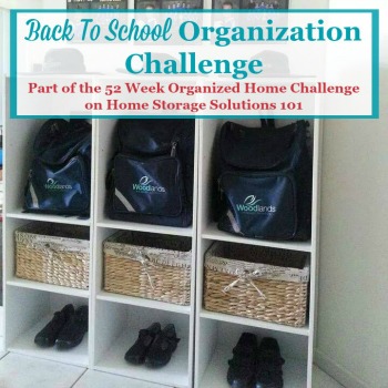 Back to school organization challenge