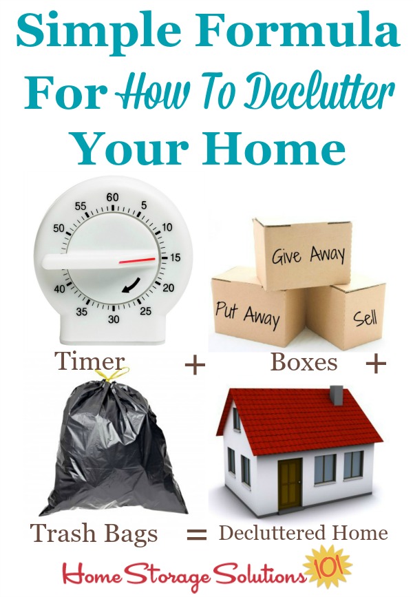 Step by step instructions for how to #declutter any spot in your home {on Home Storage Solutions 101, home of the #Declutter365 missions} #Decluttering
