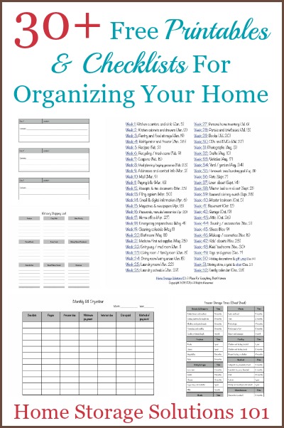 How To Get Organized Printables Checklists To Help You Get Started