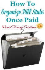 How to organize paid bills