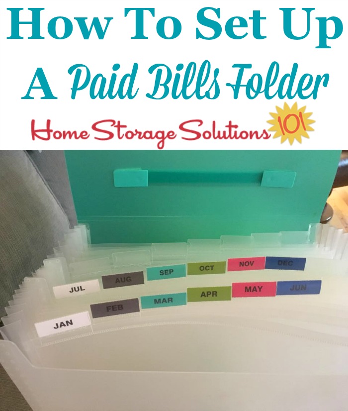 how to organize your bills filing system