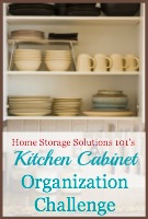 kitchen cabinet organization challenge