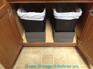 Wastebasket Cabinet Pull Out Storage For Trash Recycling