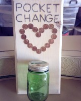 laundry change jar and sign