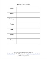 laundry schedule printable