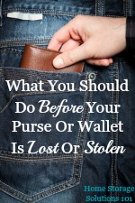 what you should do before your purse or wallet is lost or stolen