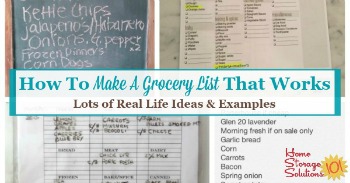 how to make a grocery list that works