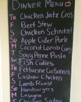 chalkboard menu board