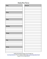 menu planner template