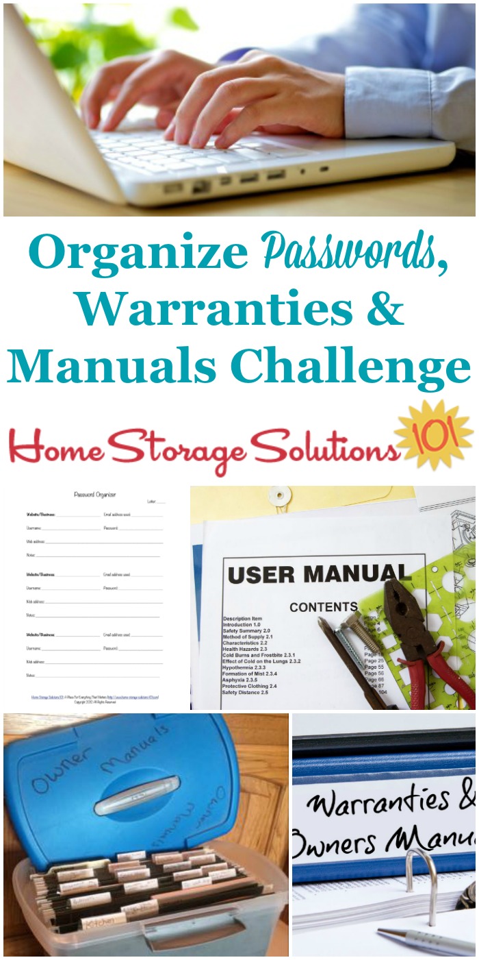 passwords organize organizing solutions storage magazines challenge week warranties manuals organized catalogs plus office going re