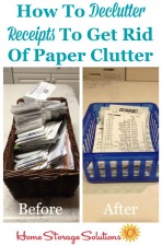 How to declutter receipts to get rid of paper clutter