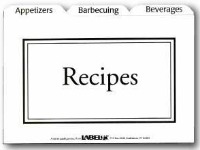 pre-printed recipe card dividers