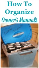 How to organize owner's manuals and warranties